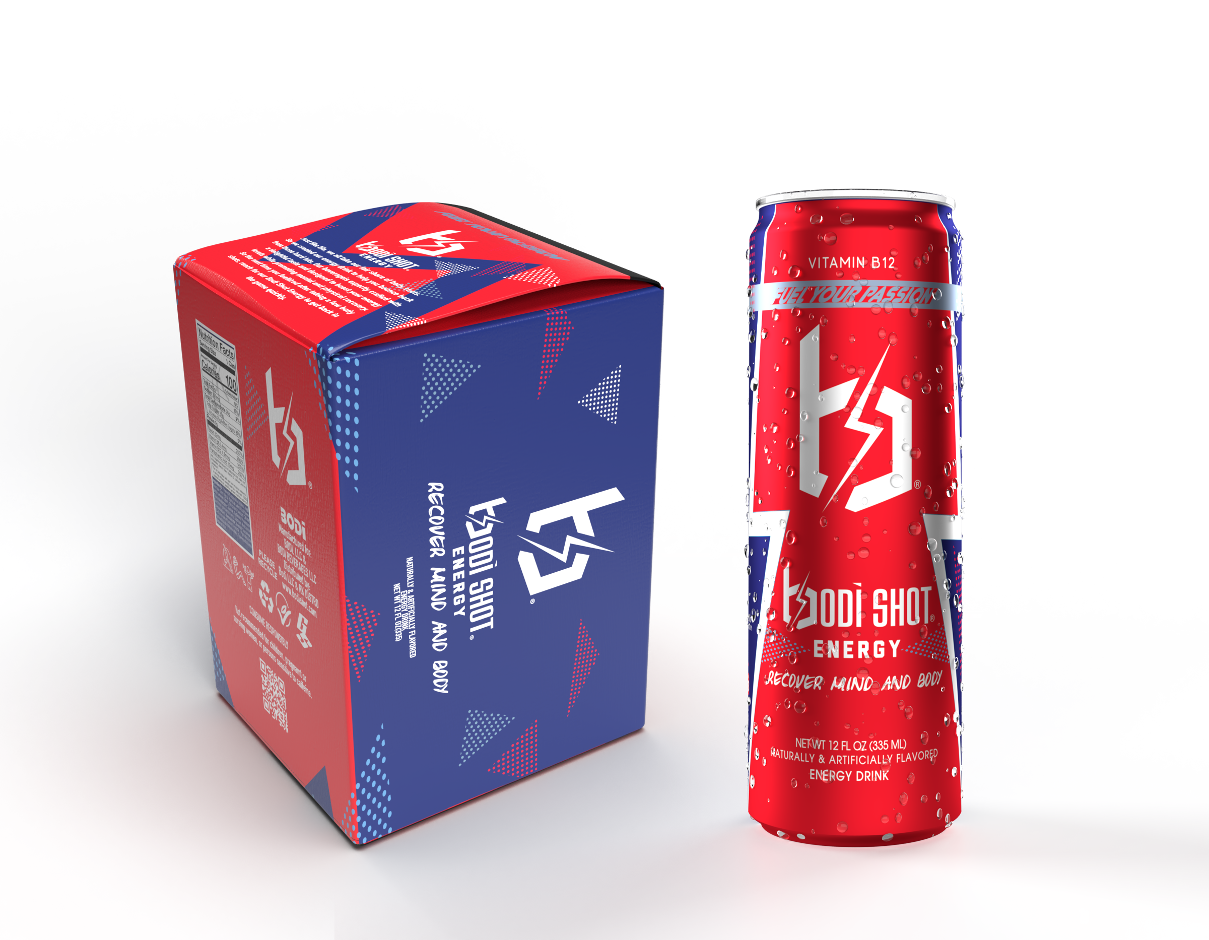 Bodi Shot Box Design 4 red flavors
